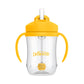 Dr. Browns Milestones Babys First Straw Cup, Training Cup with Weighted Straw, 9oz/270mL, Vintage Yellow, BPA Free, 6m+