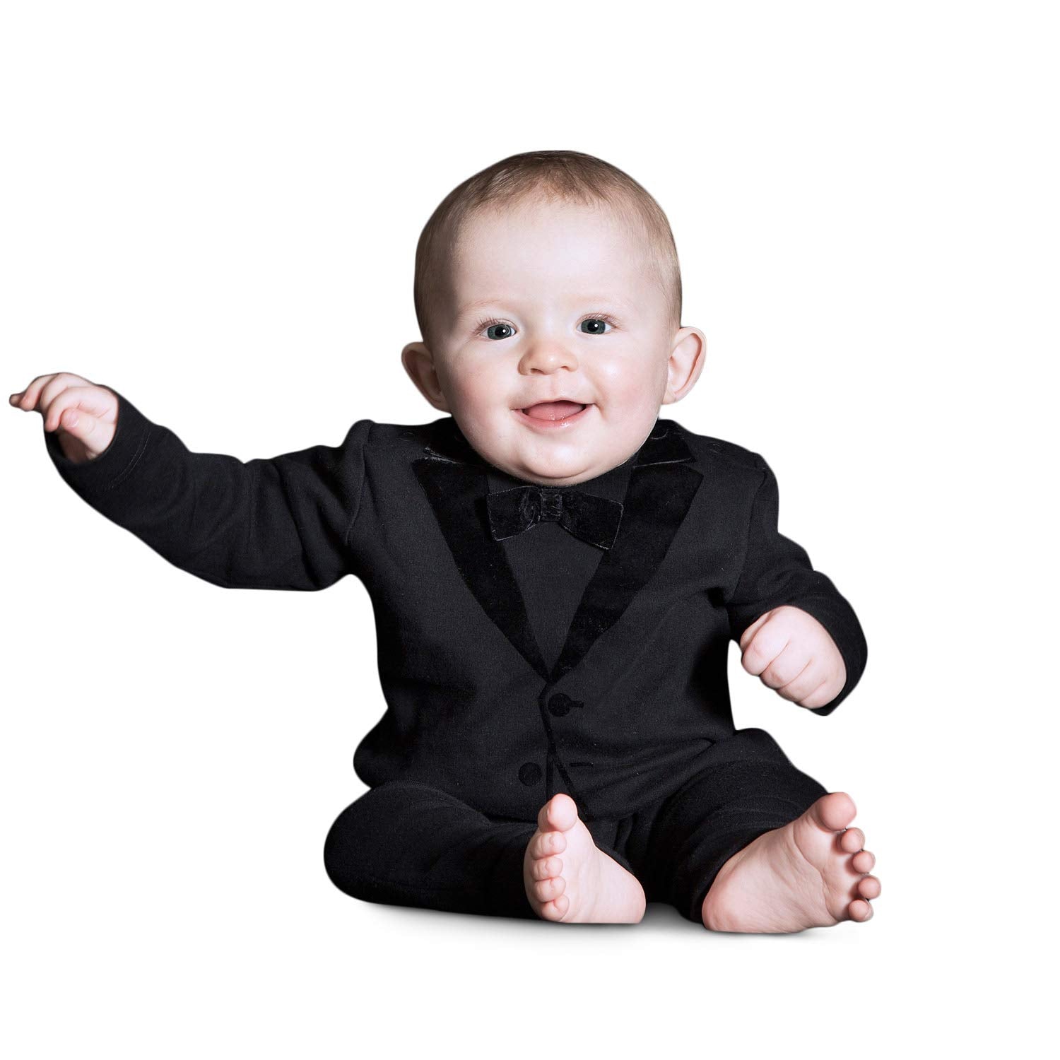The Tiny Universe Tuxedo Onesie For Fancy Baby Boys, Body Suit With Sa – Cutebab WBBAPB07N98XDSW