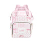 Personalized Pink Bow Diaper Bag Backpack with Name - Custom Baby Travel Tote for Mom or Dad, Nursing Bag for Girls, Shower Gift