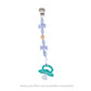 Nuby Pacifinder Silicone Pacifier Clip - Baby Pacifier Holder Clip With Convenient Hook Loop - Bowtie