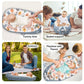 Jocute Baby Lounger Large Size, Cotton Breathable Baby Lounger Pillow Cover Waterproof, Infant Lounger For Travel, Grey Protable
