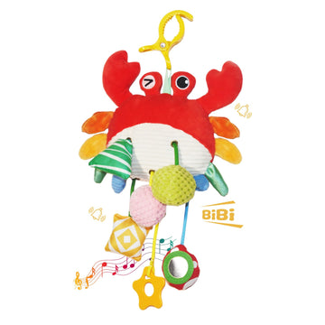 ElapseGlow Car Seat Baby Toys 0-6 Months,Stroller Toy,Babies Infant Sensory Carseat Hanging Toy Gym with Squeaker, Crinkle, Ratt