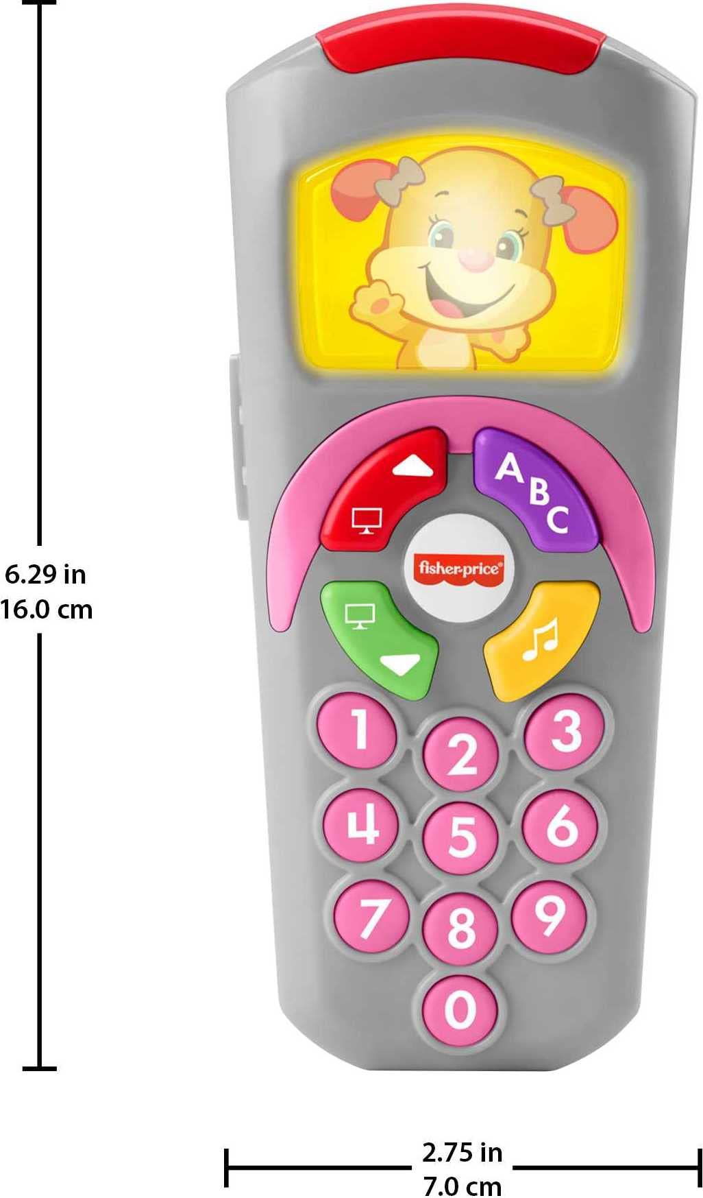 Fisher-Price Laugh & Learn Baby Learning Toy, Siss Remote Pretend TV Control with Music and Lights for Ages 6+ Months