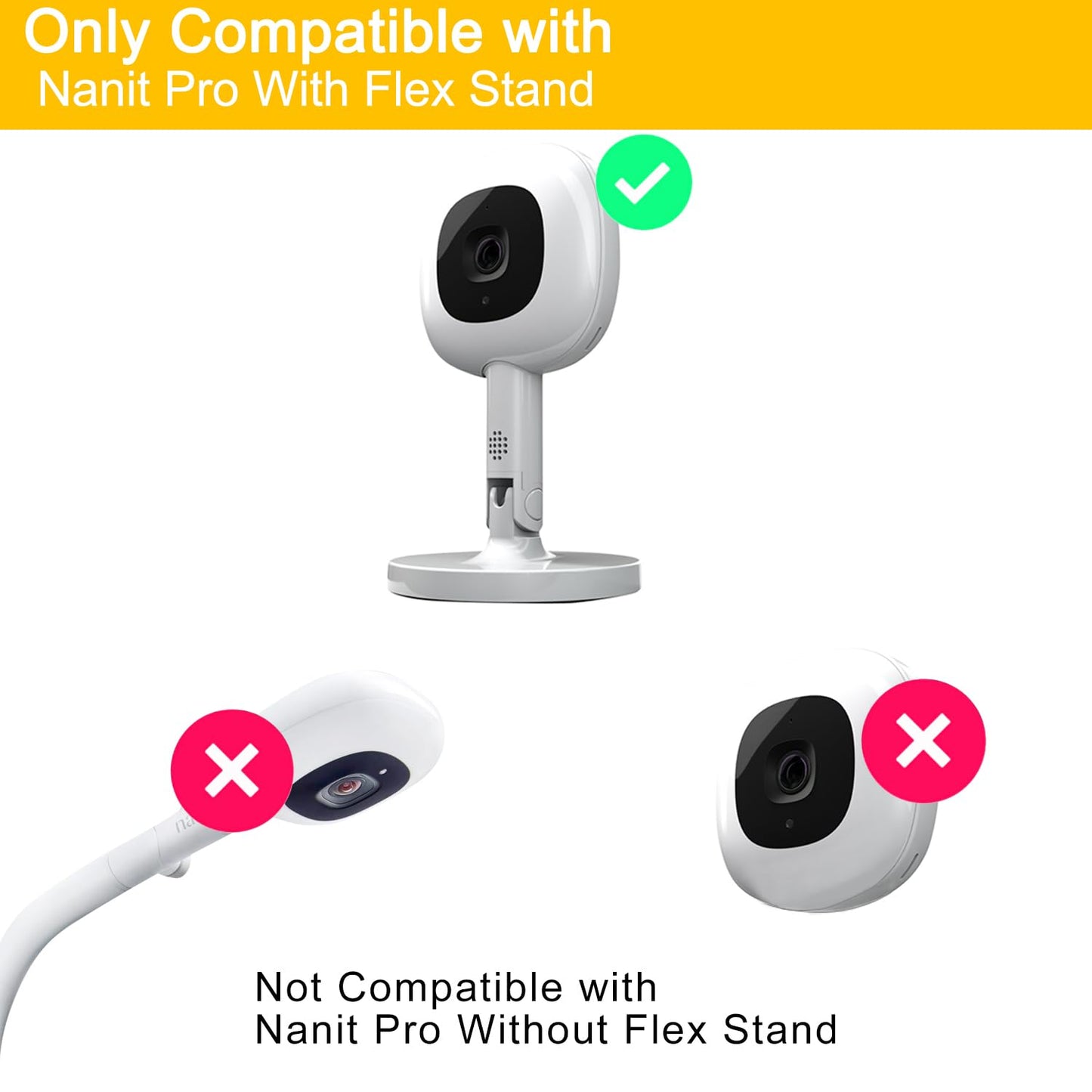 Itodos Baby Monitor Mount Compatible With Nanit Pro Smart Baby Monitor & Flex Stand, Versatile Twist Mount Without Tools Or Wall