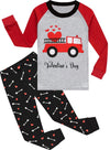 Toddler Boys Valentine'S Day Pajamas Kids Long Sleeve Pjs Sets For Boy Valentines Jammies 100% Cotton 2 Pieces Load Of Heart Tru