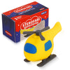 Sterofari Light Up Bath Toy -Helicopter , 100% Food Grade Silicone Bathtub Toys, Shake-Activated Light Up Airplane Toy Flash & L