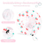Baby Girl Sun Hat With Upf 50+ Outdoor Adjustable Beach Hat With Wide Brim Bucket Hats (6-12 Months, Strawberry -Pink)