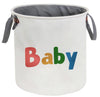 HIYAGON Laundry Baskets,Cotton Fabric Laundry Hamper,Collapsible Storage Baskets Home organizer Bin for Baby Nursery,Toys(Baby h