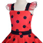 Dressy Daisy Girls Polka Dots Ladybug Dress Up Costume Birthday Halloween Christmas Fancy Party Outfit Size 6X-8 Red