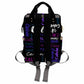 Personalized Bag, Custom Diaper Bag White & Purple Name Initial Black Fashion Multipurpose Daycare Bag Mummy Nursing Baby Bags S