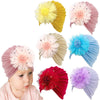 Xyx Baby Girl Toddlers Breathable Cotton Hat Newborn Knotted Hat Cute Donut Soft Turban Bow Knot Cap (H-02)