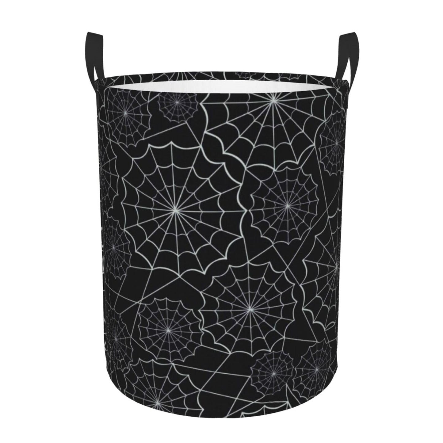 Pevtufa Spider Web Black Foldable Laundry Basket Organizer,Fabric Clothes Toy Storage Basket Nursery Hamper Storage Bin For Hous