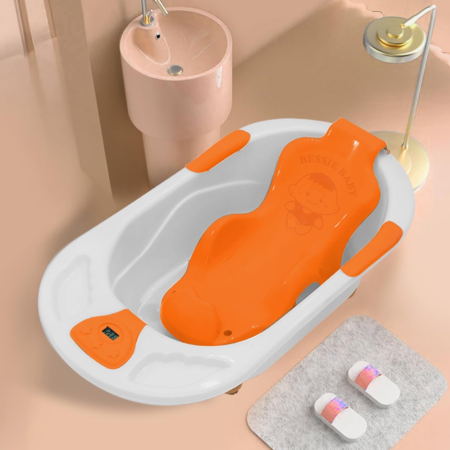 Staranddaisy Baby Bath Tub For 0 To 5 Years With Temperature Sensor/Bath Tub For Kids 03 Years For Kids With AntiSlip Legs/Bat