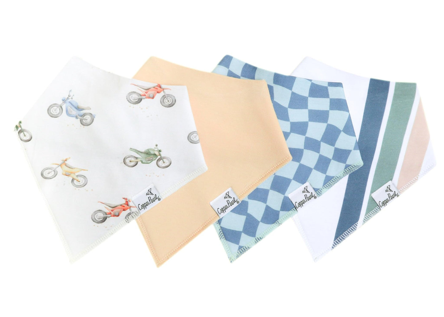 Baby Bandana Drool Bibs for Drooling and Teething 4 Pack Gift Set Ryder by Copper Pearl
