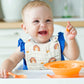 Zainpe 6Pcs Snap Muslin Cotton Bibs For Baby Rainbow Sun Star Bib Adjustable Feeding Bib Machine Washable Unisex Burp Cloths Wit