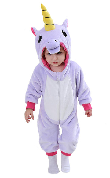 Tonwhar Infant And Toddler Halloween Cosplay Costume Kids' Animal Outfit Snowsuit(12-18 Months/Height:29'-31',Purple Unicorn)