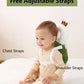 Toddler Baby Head Protection Cushion Backpack Wear,Green Frog
