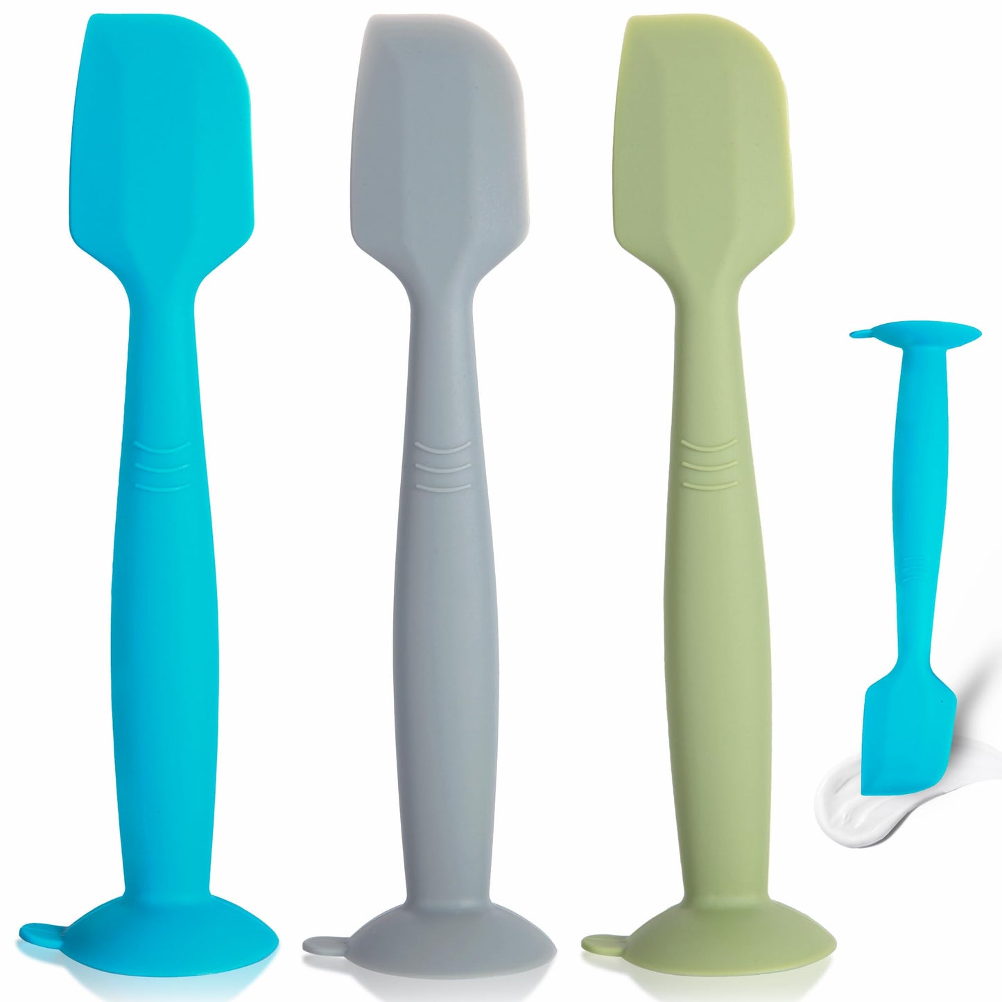 Maikkb Diaper Spatula Butt Spatula Baby Diaper Cream Spatula 3 Pcs,Soft Silicone Baby Butt Spatula,Butt Paste Spatula,Diaper Cre