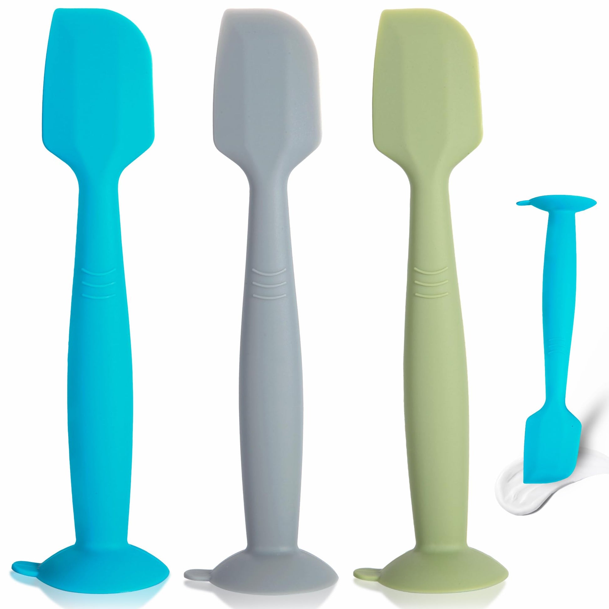 Maikkb Diaper Spatula Butt Spatula Baby Diaper Cream Spatula 3 Pcs,Soft Silicone Baby Butt Spatula,Butt Paste Spatula,Diaper Cre