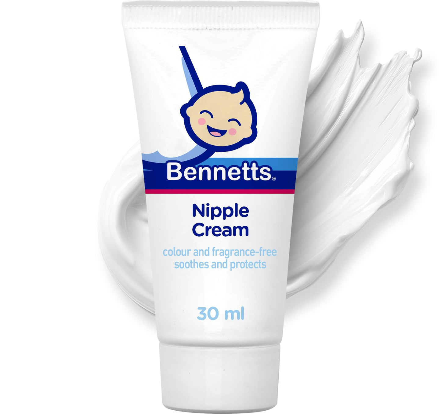 Bennetts Nipple Cream 30ml - Soothing Balm for Sore & Cracked Nipples - Breastfeeding Friendly, No Wash-Off Needed
