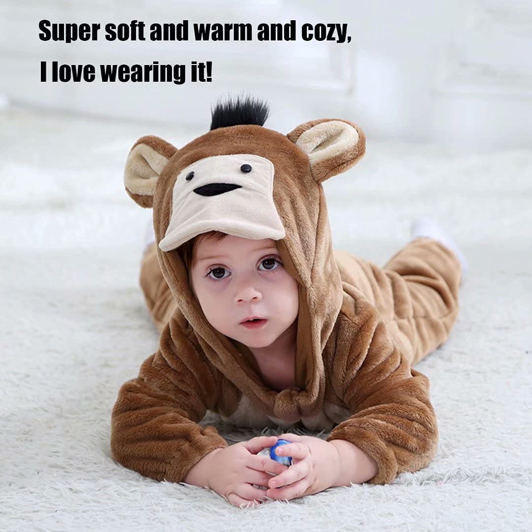 Abtshu Baby Monkey Costume Toddler Halloween Dress Up Outfit 12-18Months