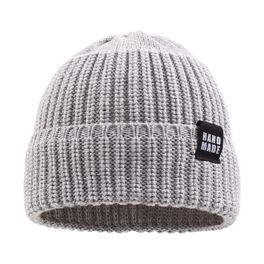 Jangannsa Simple Knitted Baby Beanie Hip-Hop Boys Winter Hat Toddler Kids Bonnet For Girls 0-5Y (Black+Light Gray+Navy, S)