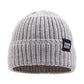 Simple Knitted Baby Beanie Hip-Hop Boys Winter Hat Toddler Kids Bonnet For Girls 0-5Y (Black+Light Gray+Navy, L)
