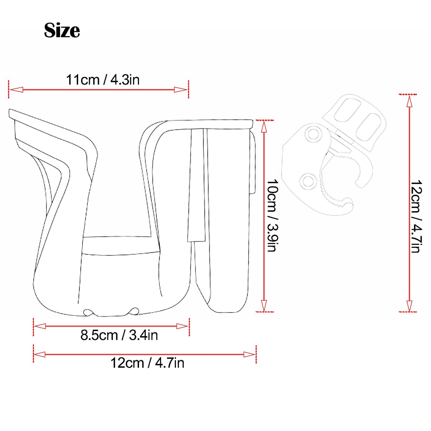 Universal Stroller Cup Holder With Phone Holder, Bike Cup Holder, Removable Bottle Holder 2-In-1 Cup Phone Holder For Baby Strol