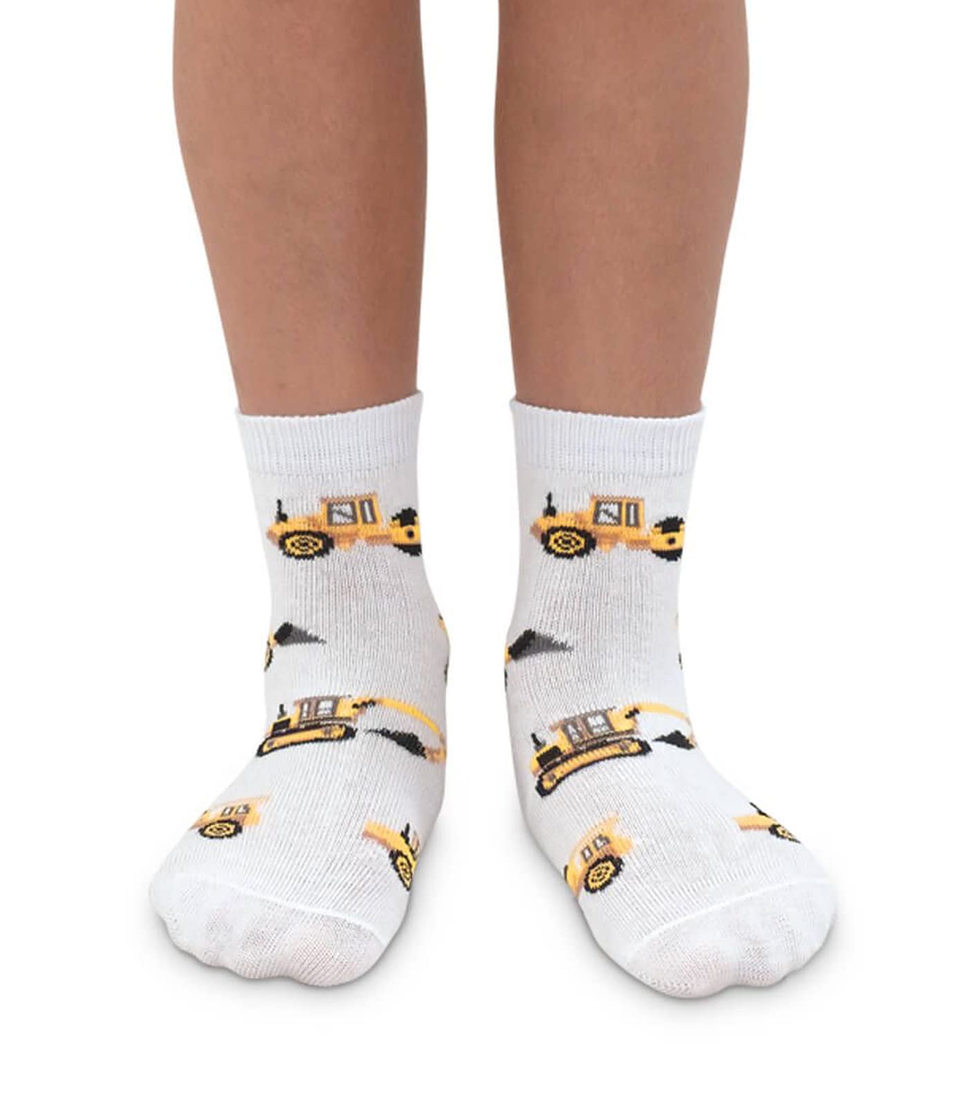 Jefferies Socks Little Boys' Construction Triple Treat Socks 3 Pair Pack, Putty, X-Small