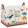XHWZOF Dinosaur Room Decor Basket for Boys, 36L Volcano Baby Laundry Basket Leaf Cactus Kid Storage Bin Rectangular Collapsible 