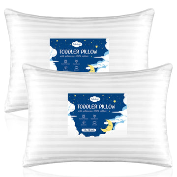 Toddler Pillow,13 X 18 Baby Pillows For Sleeping,Machine Washable Kids Pillow, Perfect For Travel,Toddlers Cot(Not Included Pill