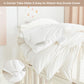 Toddler/Travel/Crib Goose Down Comforter Duvet/Blanket Multifunctional,100% Organic Cotton Washable Unisex Kids,All Season,White
