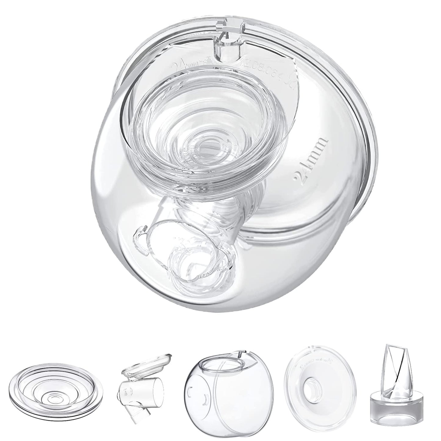 Wearable Breast Pump Milk Collector Cup Accessories,Compatible With Tsrete S12/S9,Kmaier S12 Wearable Breast Pump,Include Duckbi