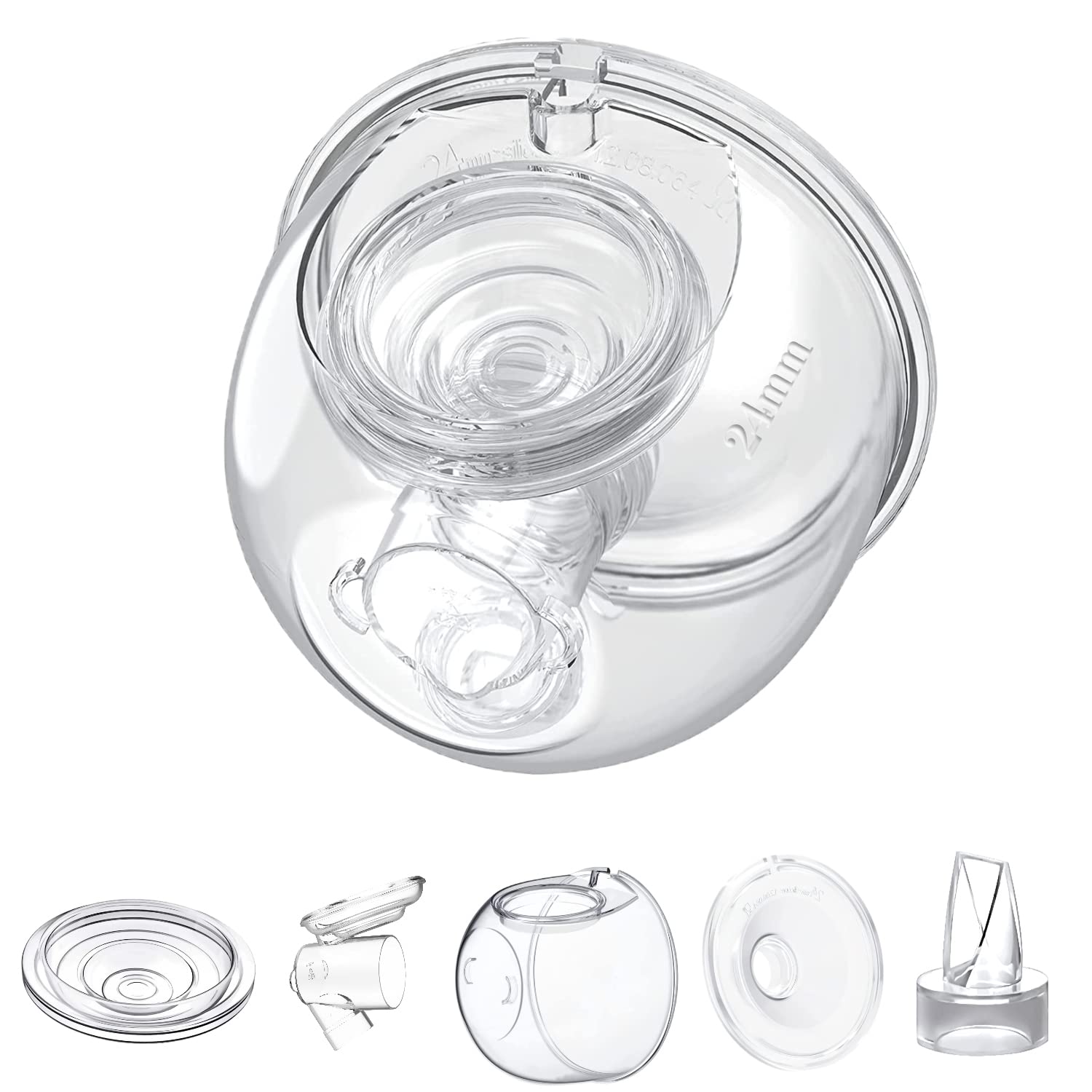 Wearable Breast Pump Milk Collector Cup Accessories,Compatible With Tsrete S12/S9,Kmaier S12 Wearable Breast Pump,Include Duckbi