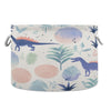 Canvas Storage Organizer Bin, Cute Dinosaur (4) Storage Basket Laundry Hamper with Handle for Clothes Playroom Decor, Large, 20 