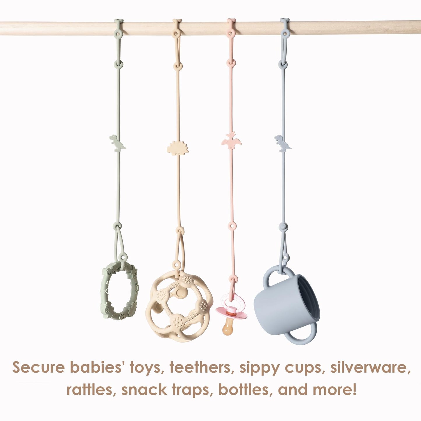 Andy Bear Toy Straps For Baby Toy Safety Straps Silicone High Chair Toy Straps Toddler Bottle Straps For Strollers, High Chair,