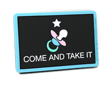 Come And Take It Pacifier Diaper Bag Pvc Hook And Loop Patch | Funny Tactical Patch