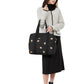 Loradi Diaper Bag Tote With Insulated Pockets And Stroller Hooks For Travel (Black-Gold, Large)