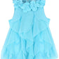 Wzsygdtc 0-24 Months Baby Party Dress Infant Girls One-Piece Romper Jumpsuit (Blue, 12-18 Months)