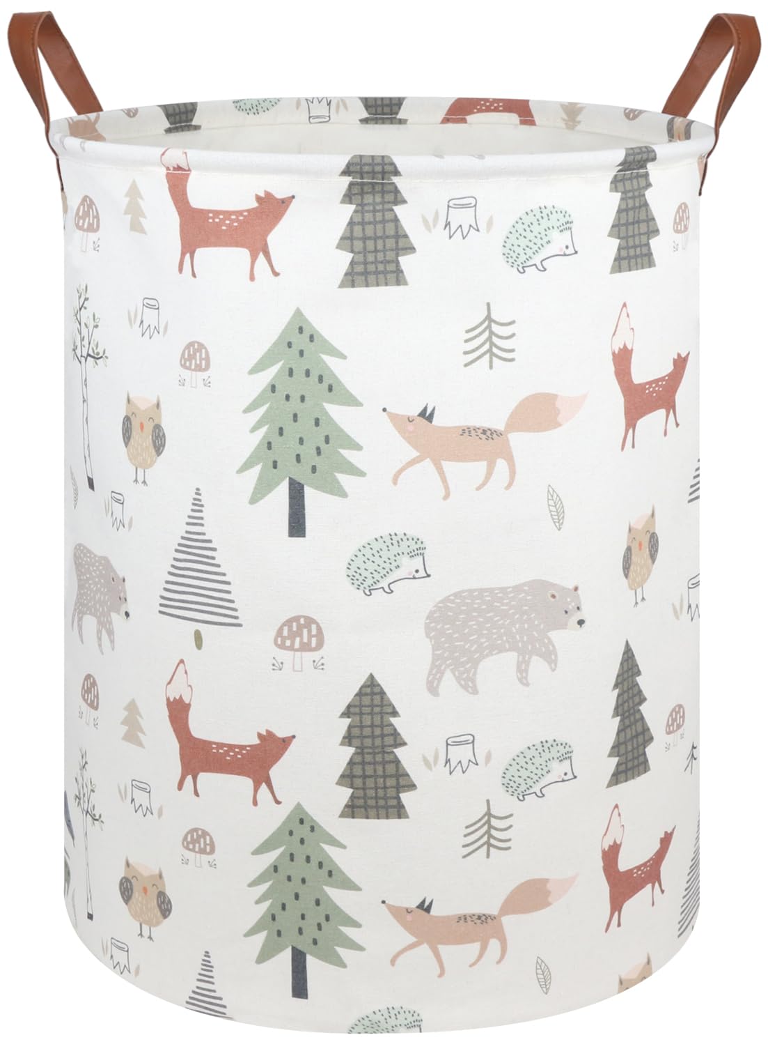 Fxolcshe Animal Baby Laundry Basket,Woodland Animals Baby Laundry Hamper,Toy Basket For Boys,Nursery Hamper Gift Baskets For Bed