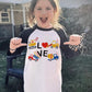 Toddler Boys T-Shirt Valentine'S Day Shirt Construction Truck Heart Tops Kids Raglan Sleeve Baby Tees 2T