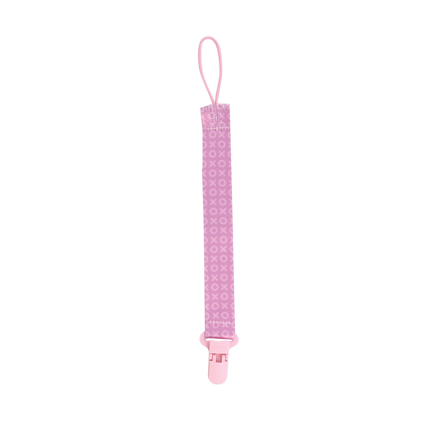 Nuby Pacifinder Baby Pacifier Clip - (2-Pack) - Pacifier Holder Clip With Convenient Hook Loop - Green Dots And Pink Xos