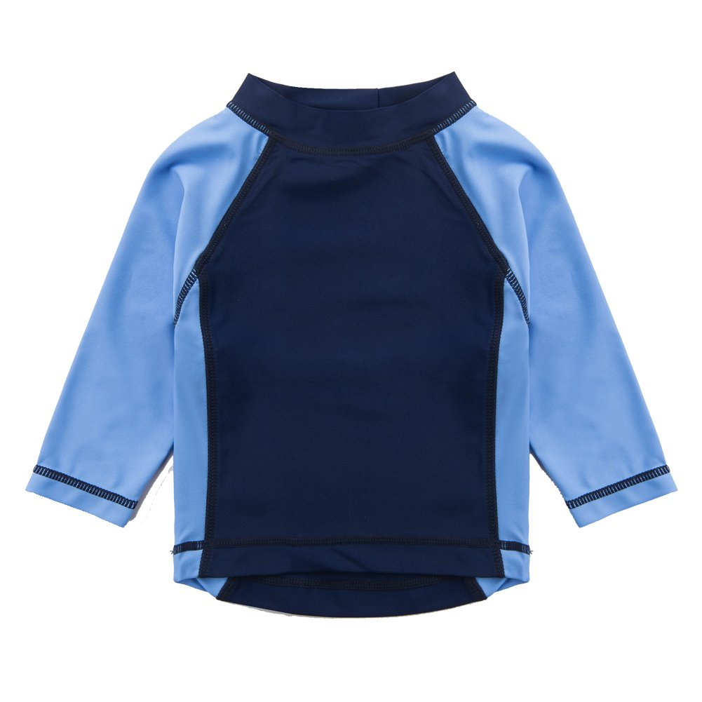 Wishere Baby Beach Swim Swimsuit Sun Protective Sunsuit Rash Guard Dark Blue