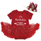 Petitebella 1/2 Birthday Girl Bodysuit Tutu Baby Dress Nb-18M (Red/Red Stars, 6-12 Months)