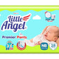 Little Angel Premier Pants Baby Diaper, New Born (Nb/Xs) Size, 60 Count, Cottony Soft Material, Wetness Indicator, Breathable La