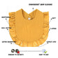 Jiahang Baby Girls Muslin Cotton Drool Bibs, Flounce Edge Lace Teething Feeding Burp Cloths Multi-Use Saliva Towel 6Pcs For Newb