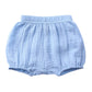 Rukosu Baby Girls Boys Bloomers Newborn Toddler Kids Unisex Cotton Linen Shorts Solid Color Cute Pp Pants Blue 12-24 Months