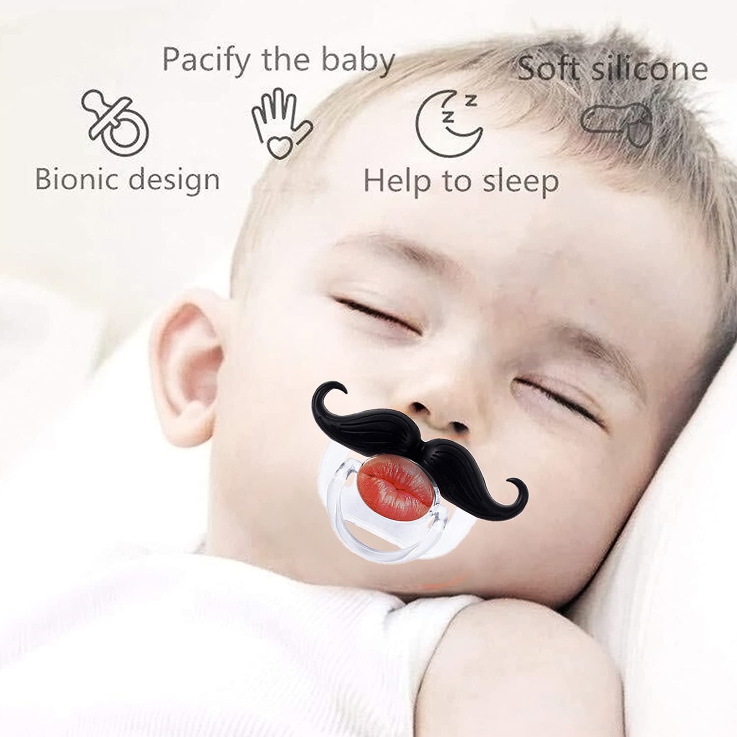 Funny Baby Pacifiers,Halloween Pacifiers For Babies 0-18 Months,Baby Vampire Pacifier Gift For Newborns,Infants,Toddlers,Baby Gi