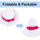 Upf 50+ Sun Protection Wide Brim Baby Sun Hat, White With Rose Band 0-12 Months