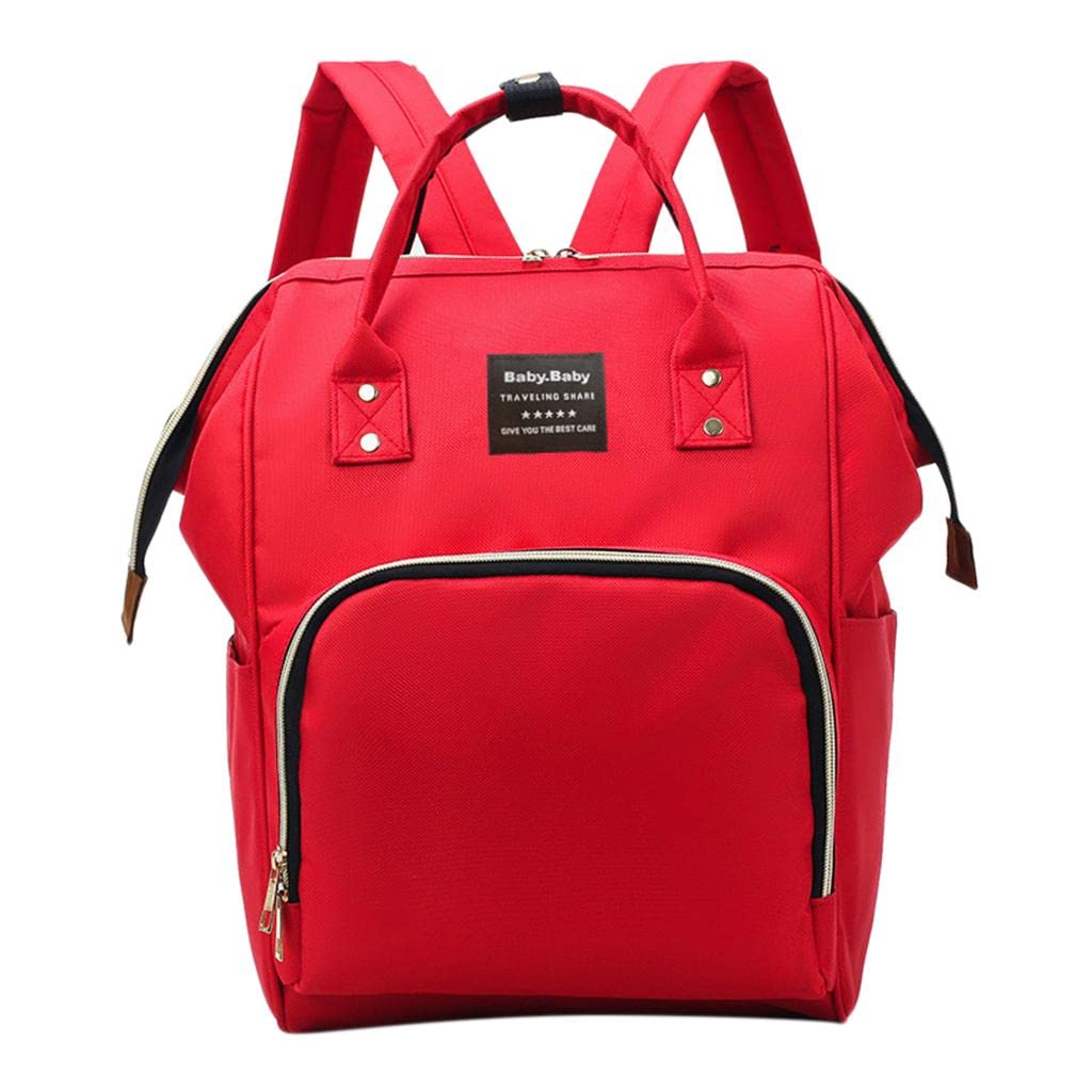 MeadawgsMaternity Diaper Bag Backpack Large Capacity Baby Nursing Bag Red|Baby|Diapering|Diaper Bags